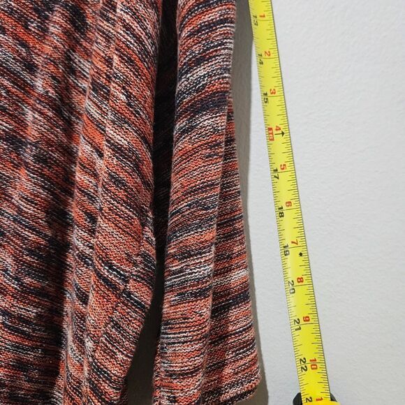 J.Jill Sweater Women Small Purejill Campari Marled Knit Red Black Oversize Boxy - Picture 11 of 13